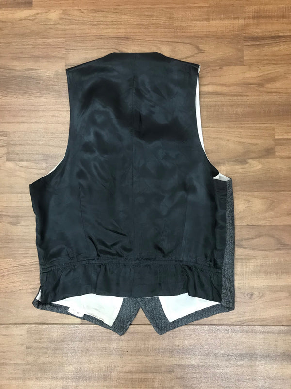 True Vintage Weste für Herren – Größe 44 – Fischgrät in Schwarz/Grau