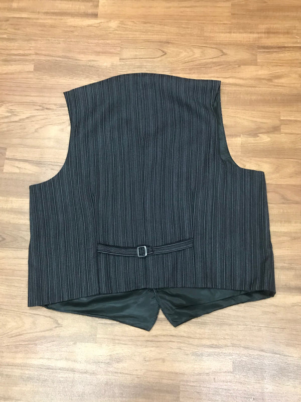 Vintage Herren-Weste Größe 62 – Gestreift in Schwarz & Grau im 20er-Jahre Stil, Ansicht 3