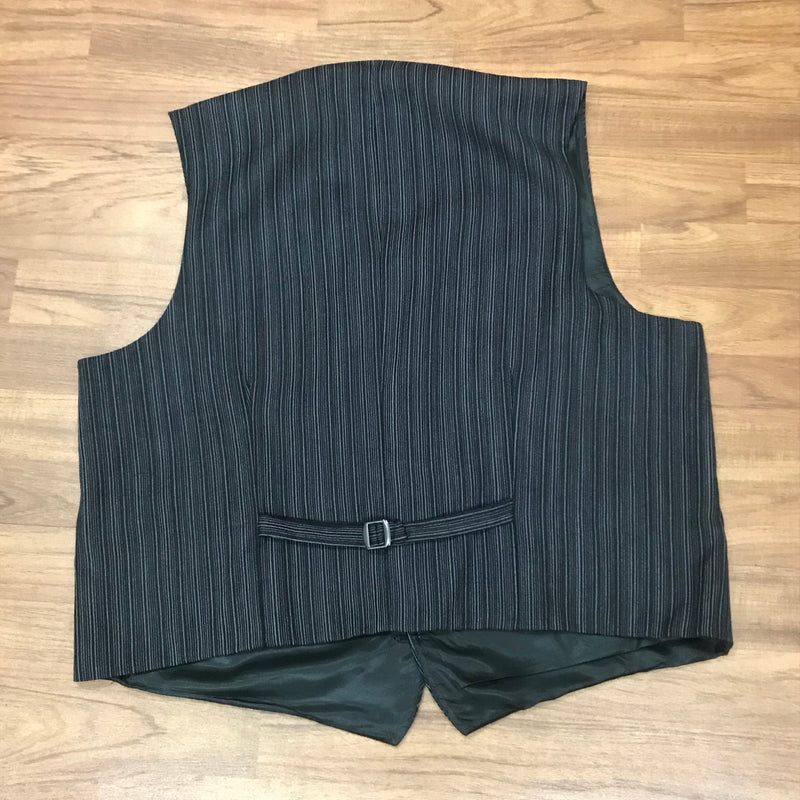 Vintage Herren-Weste Größe 62 – Gestreift in Schwarz & Grau im 20er-Jahre Stil, Ansicht 3