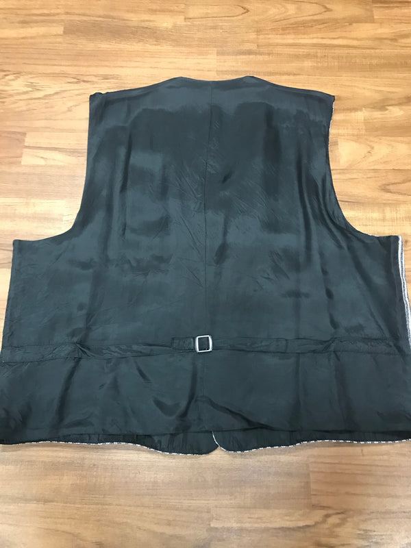 Vintage Herren-Weste Größe 64 – Schwarz-Weiß gestreift in Übergröße