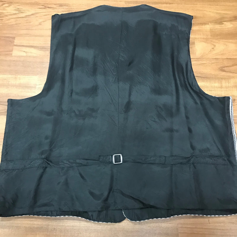 Vintage Herren-Weste Größe 64 – Schwarz-Weiß gestreift in Übergröße
