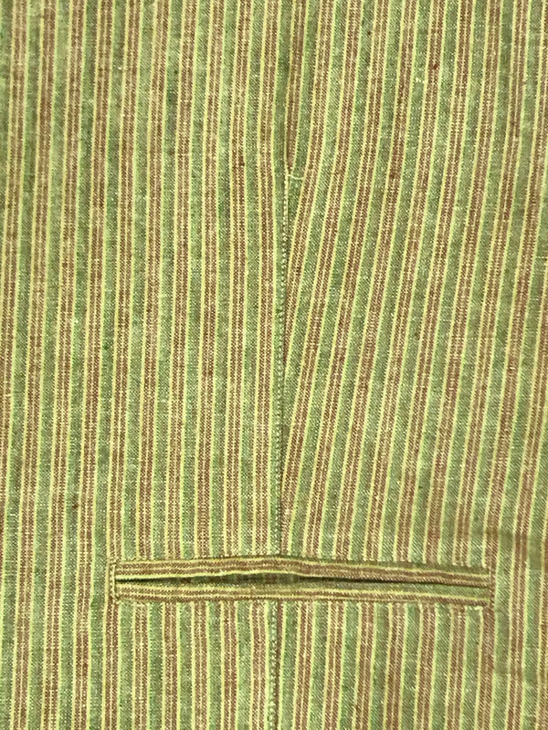 Herren-Weste Größe 56 – Vintage-Streifenlook in Senfrot & Olivgrün