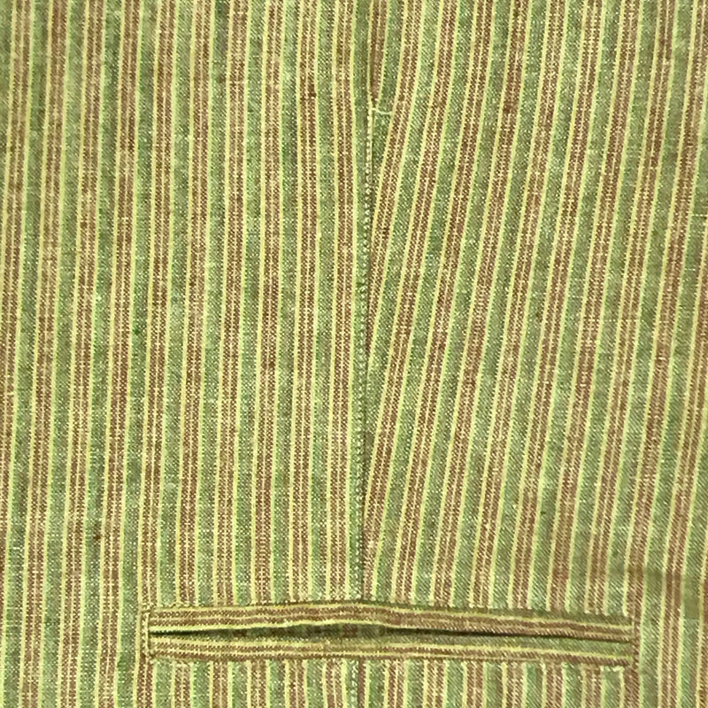 Herren-Weste Größe 56 – Vintage-Streifenlook in Senfrot & Olivgrün