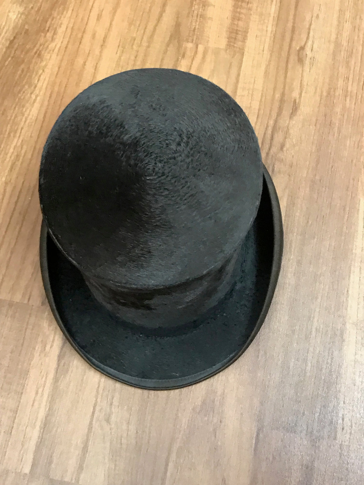 Chapeau haut de forme antique pour hommes, vrai vintage, taille 54 en peau de taupe